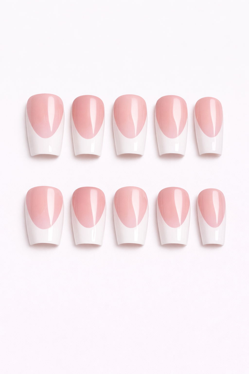 Square Classic French Tip Press-On Nails