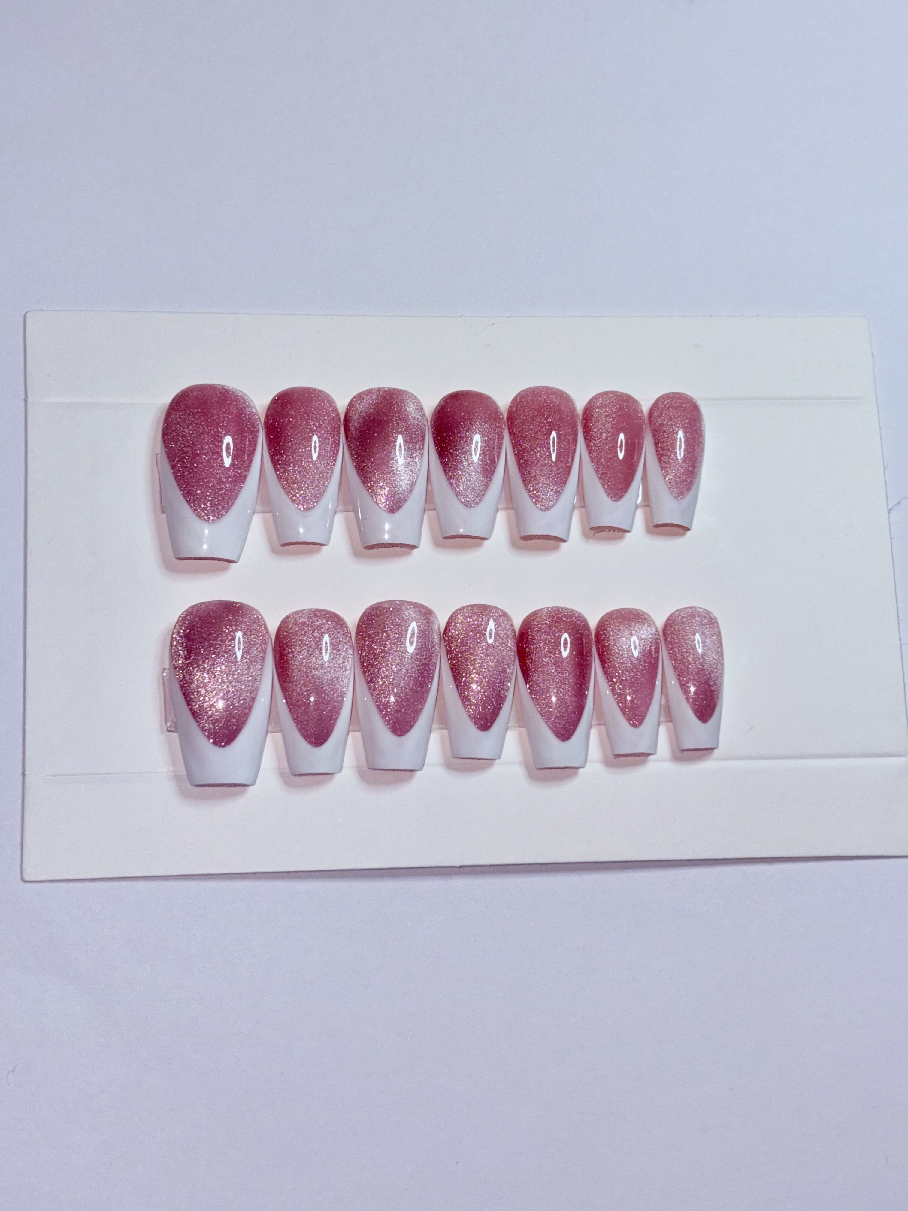 Coffin Classic French Tip Press-On Nails close-up