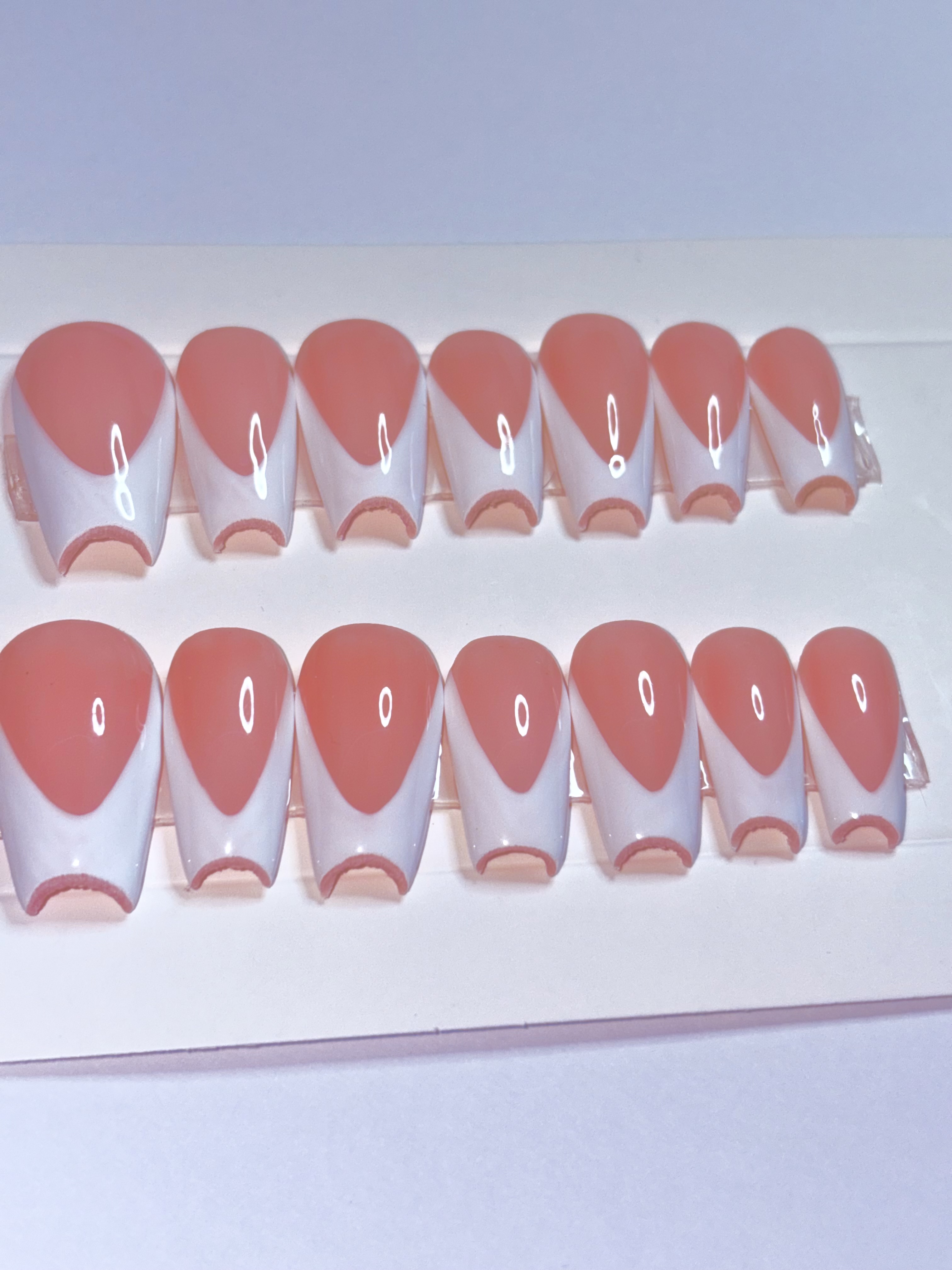 Moon Cut Classic French Tip Press-On Nails