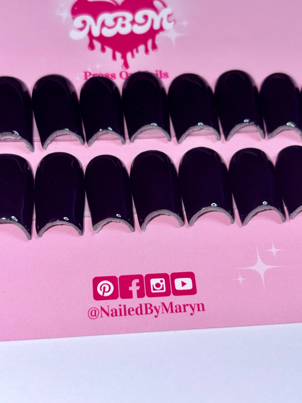 Moon Cut Solid Color Press-On Nails - Handmade for Everyday Wear