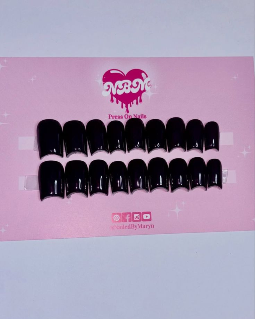 Moon Cut Solid Color Press-On Nails - Handmade for Everyday Wear